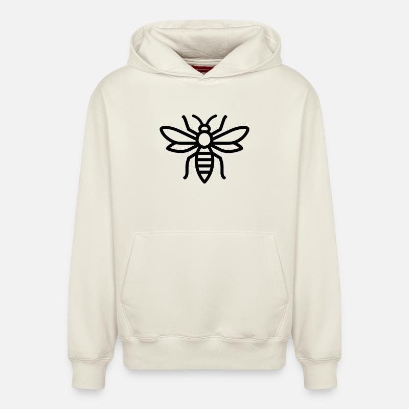 guêpe - Sweat à capuche unisexe décontracté en coton biologique – de SPREAD - blanc cassé