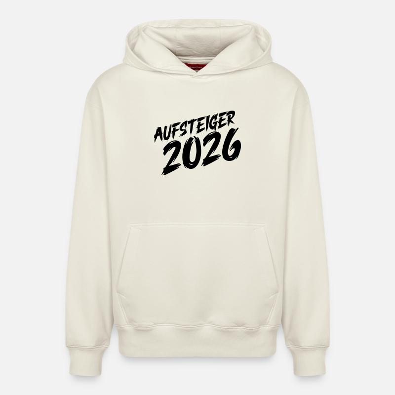 Promu en 2026 - Sweat à capuche unisexe décontracté en coton biologique – de SPREAD - blanc cassé