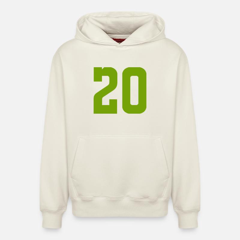 20 - Sweat à capuche unisexe décontracté en coton biologique – de SPREAD - blanc cassé