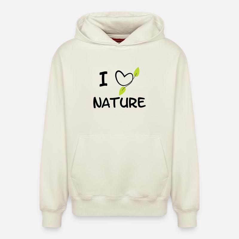 Nature Sauvage Rewilding Bio - Sweat à capuche unisexe décontracté en coton biologique – de SPREAD - blanc cassé