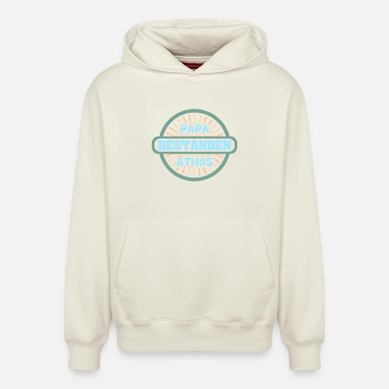 Athos comme nom - Sweat à capuche unisexe décontracté en coton biologique – de SPREAD - blanc cassé