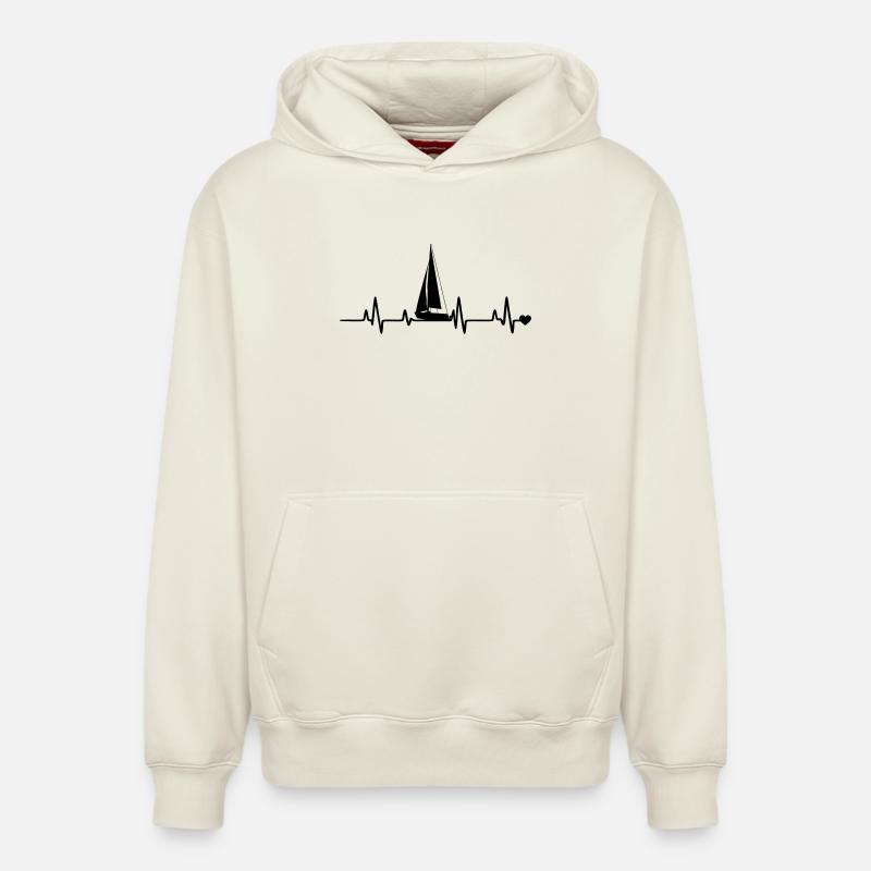 Voile - Sweat à capuche unisexe décontracté en coton biologique – de SPREAD - blanc cassé
