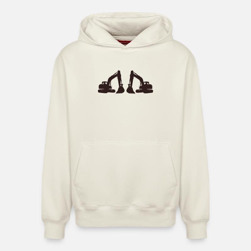 bagger - Relaxed Unisex Organic Hoodie – von SPREAD - Naturweiß
