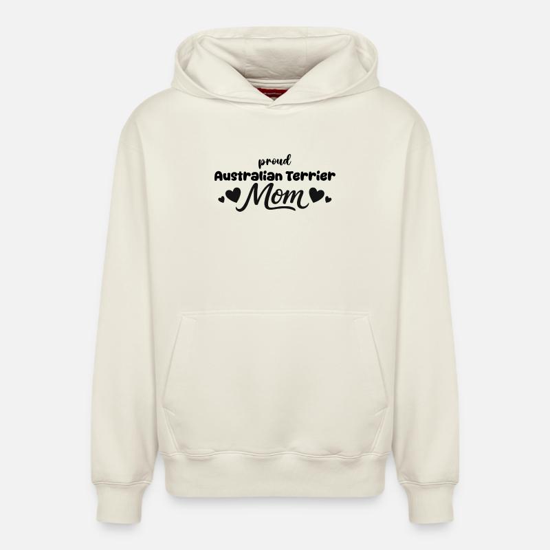  Stolze Aussie Terrier Mutter, Australischer - Relaxed Unisex Organic Hoodie – von SPREAD - Naturweiß