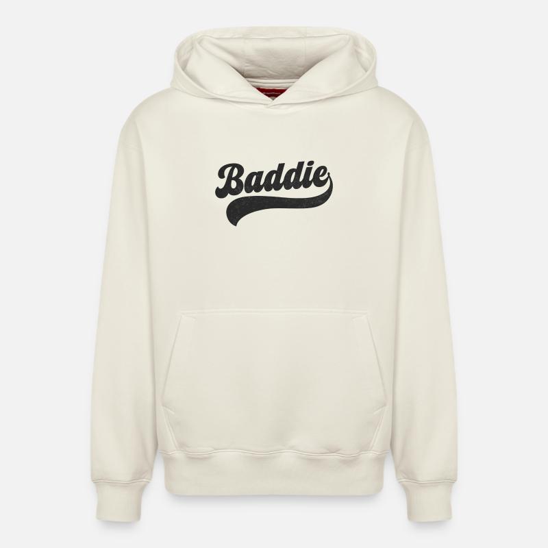 méchant - Sweat à capuche unisexe décontracté en coton biologique – de SPREAD - blanc cassé
