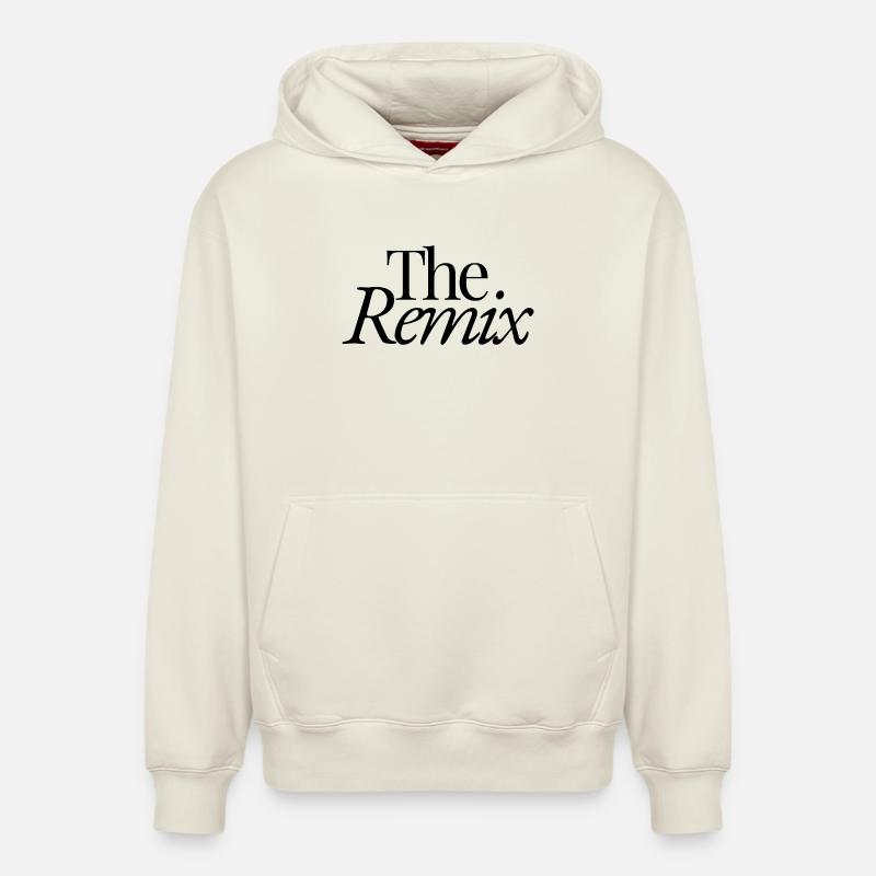 Le remix - Sweat à capuche unisexe décontracté en coton biologique – de SPREAD - blanc cassé