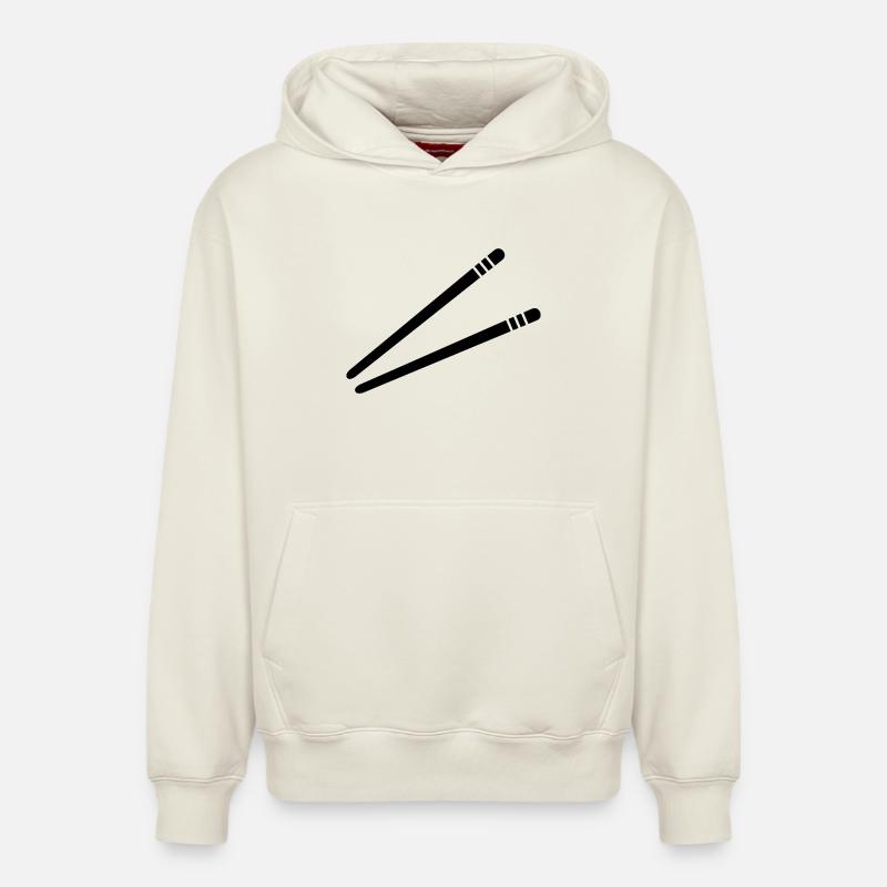 Baguette - Sweat à capuche unisexe décontracté en coton biologique – de SPREAD - blanc cassé