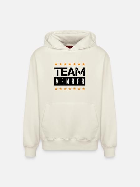 team_member - Sweat à capuche unisexe décontracté en coton biologique – de SPREAD - blanc cassé