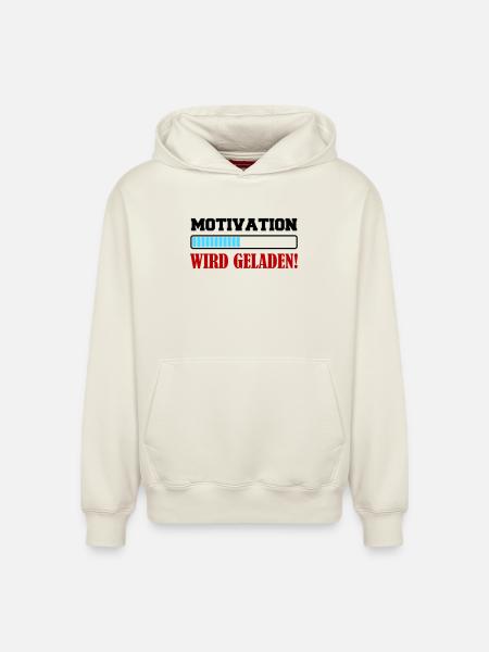 motivation_wird_geladen- - Relaxed Unisex Organic Hoodie – von SPREAD - Naturweiß