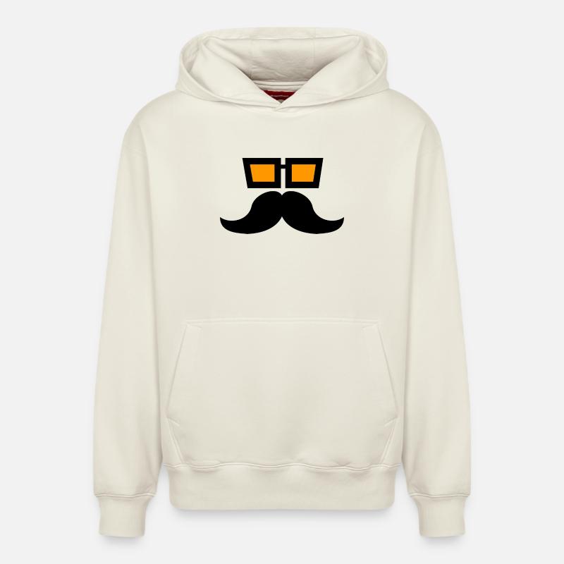 moustache - Sweat à capuche unisexe décontracté en coton biologique – de SPREAD - blanc cassé