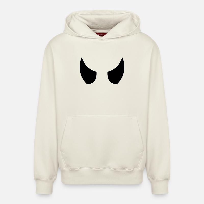 Cornes du Diable - Sweat à capuche unisexe décontracté en coton biologique – de SPREAD - blanc cassé