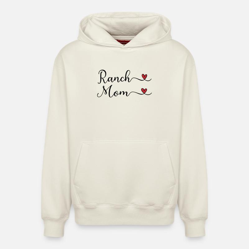 Maman de ranch - Sweat à capuche unisexe décontracté en coton biologique – de SPREAD - blanc cassé