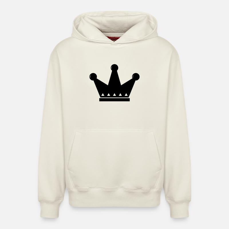 Couronne - Sweat à capuche unisexe décontracté en coton biologique – de SPREAD - blanc cassé