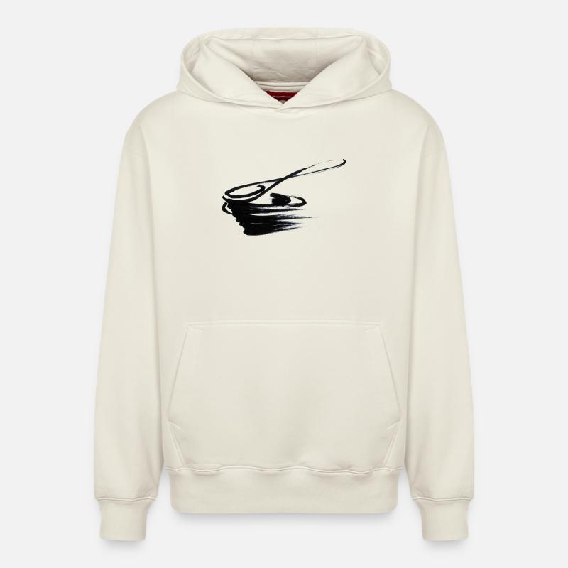 cuillère 01 - Sweat à capuche unisexe décontracté en coton biologique – de SPREAD - blanc cassé