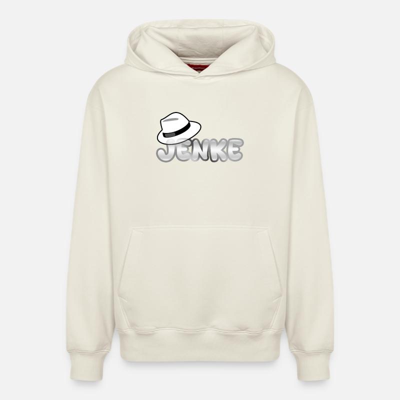 Jenke comme prénom - Sweat à capuche unisexe décontracté en coton biologique – de SPREAD - blanc cassé