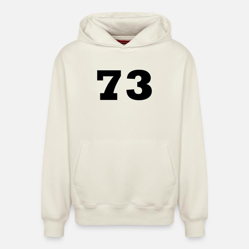 73 - Sweat à capuche unisexe décontracté en coton biologique – de SPREAD - blanc cassé