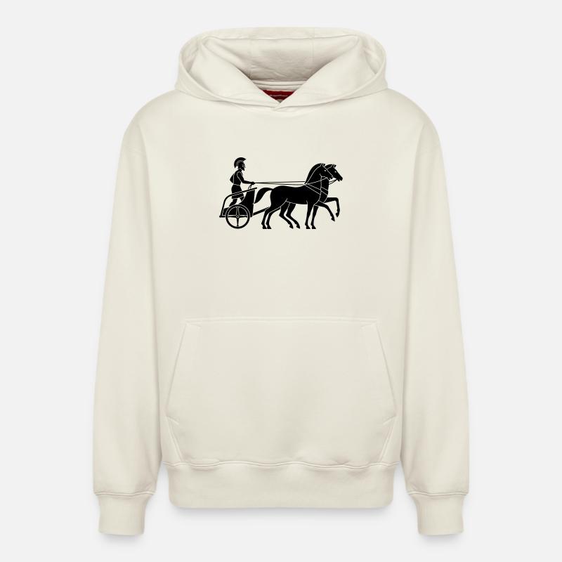 Gladiator - Relaxed Unisex Organic Hoodie – von SPREAD - Naturweiß