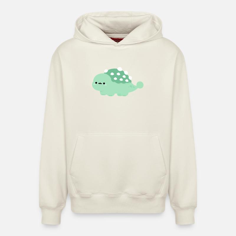 Ankylosaurus Annie - Sweat à capuche unisexe décontracté en coton biologique – de SPREAD - blanc cassé