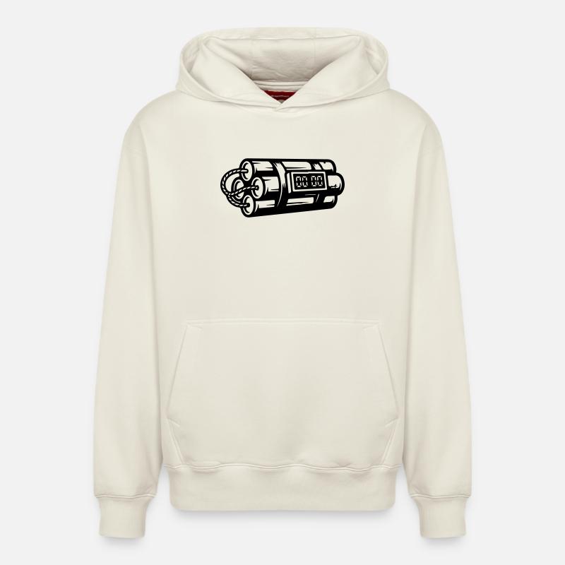 Time Bomb Explosive Dynamite - Relaxed Unisex Organic Hoodie – by SPREAD - off white