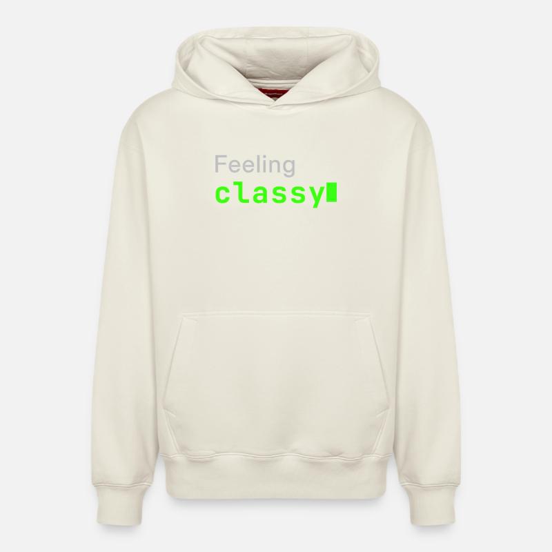 Feeling classy | Developer mood - Relaxed Unisex Organic Hoodie – by SPREAD - off white