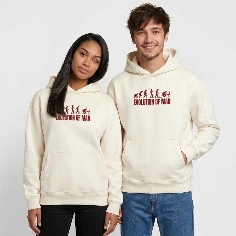 Computer PC Evolution Informatiker Programmierer Relaxed Unisex Organic Hoodie – von SPREAD