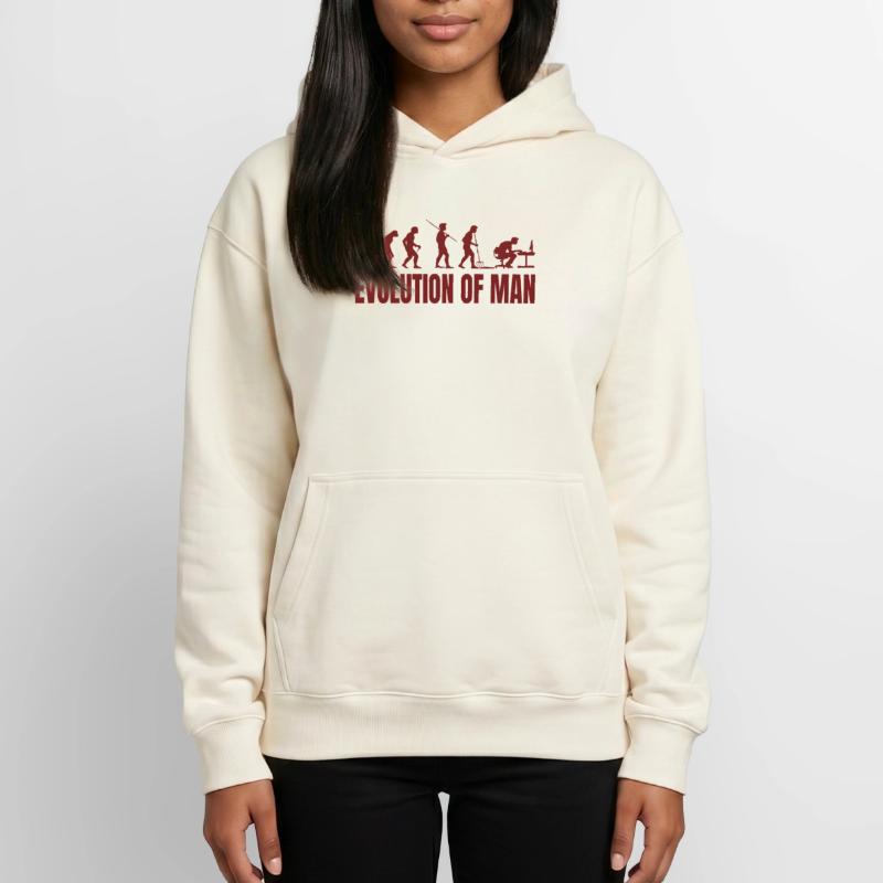 Computer PC Evolution Informatiker Programmierer Relaxed Unisex Organic Hoodie – von SPREAD