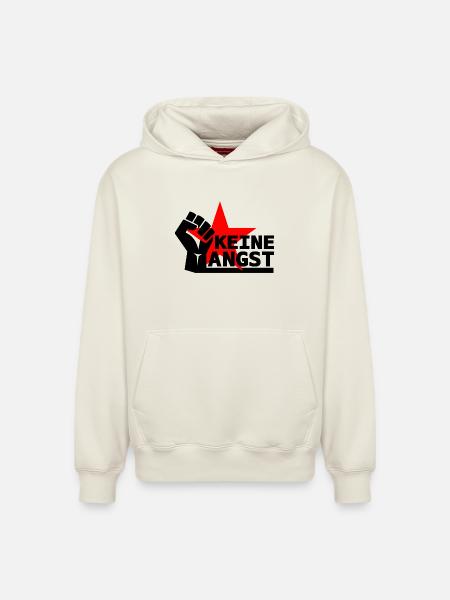 Widerstand - Keine Angst - Relaxed Unisex Organic Hoodie – von SPREAD - Naturweiß