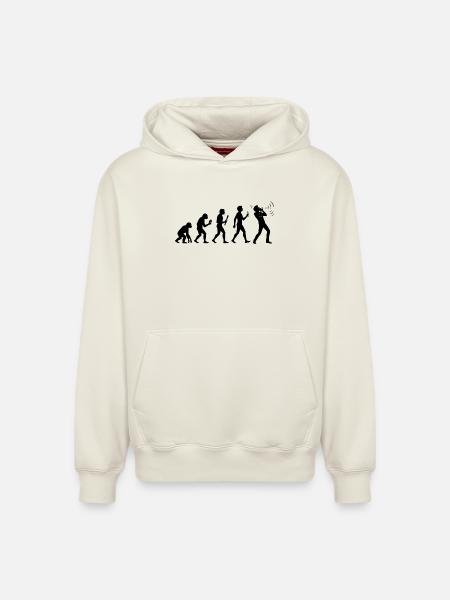 Instrument Harmonica Evolution Harmonica - Relaxed Unisex Organic Hoodie – by SPREAD - off white