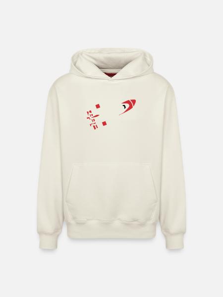 Abstract Rocket Silhouette - Relaxed Unisex Organic Hoodie – by SPREAD - off white