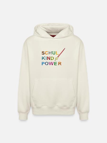 Schoolchild Power - Relaxed Unisex Organic Hoodie – by SPREAD - off white
