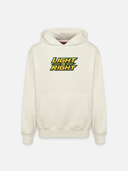 Light is right - Relaxed Unisex Organic Hoodie – by SPREAD - off white