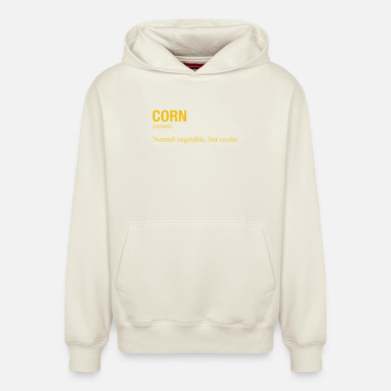 MAÏS - Sweat à capuche unisexe décontracté en coton biologique – de SPREAD - blanc cassé