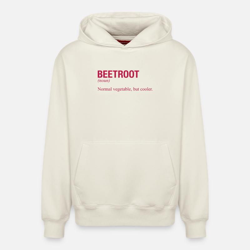 BETTERAVE ROTE BETE - Sweat à capuche unisexe décontracté en coton biologique – de SPREAD - blanc cassé