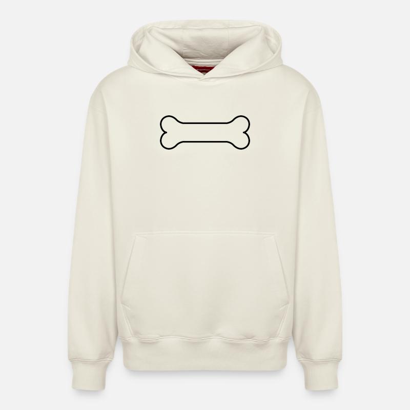 Os de chien - Sweat à capuche unisexe décontracté en coton biologique – de SPREAD - blanc cassé