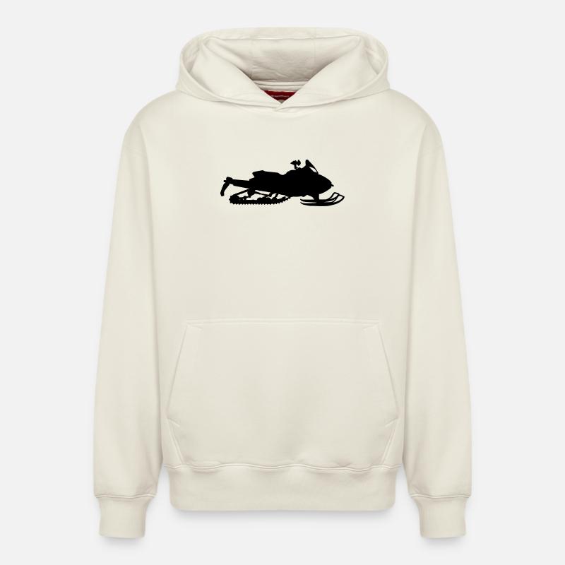 Snowmobile - Sweat à capuche unisexe décontracté en coton biologique – de SPREAD - blanc cassé