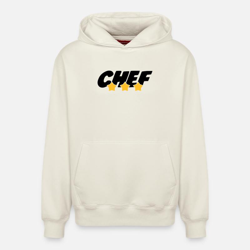 Chef cooking - Sweat à capuche unisexe décontracté en coton biologique – de SPREAD - blanc cassé