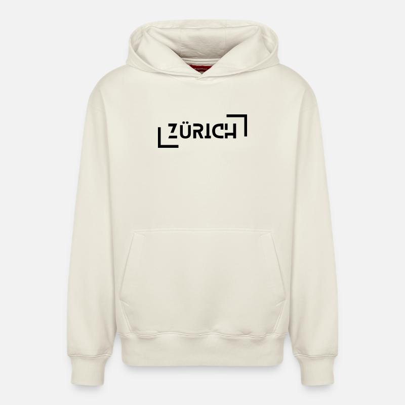 Zurich - Sweat à capuche unisexe décontracté en coton biologique – de SPREAD - blanc cassé