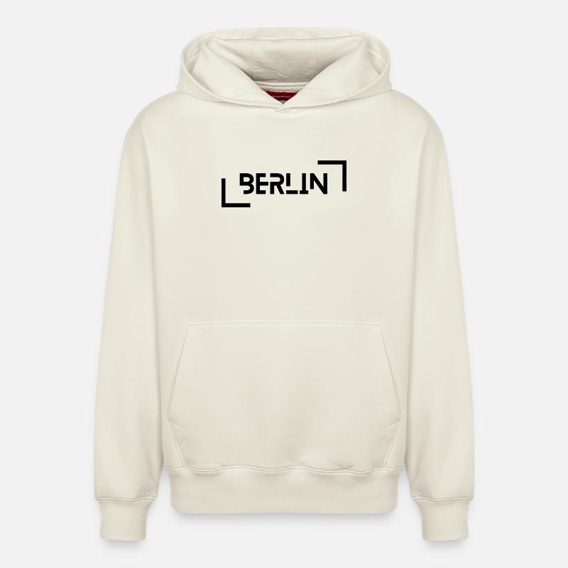 Berlin - Sweat à capuche unisexe décontracté en coton biologique – de SPREAD - blanc cassé