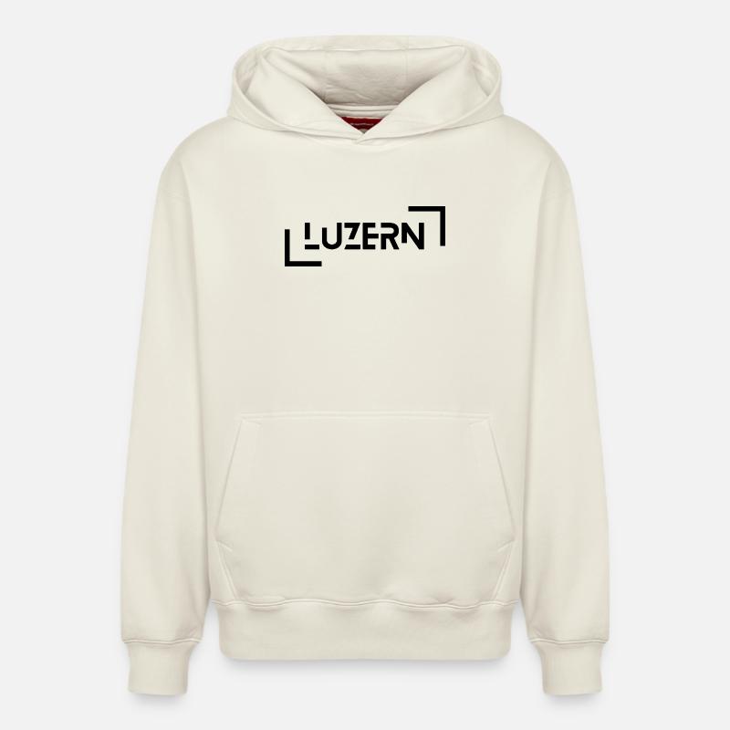 Luzerne - Sweat à capuche unisexe décontracté en coton biologique – de SPREAD - blanc cassé