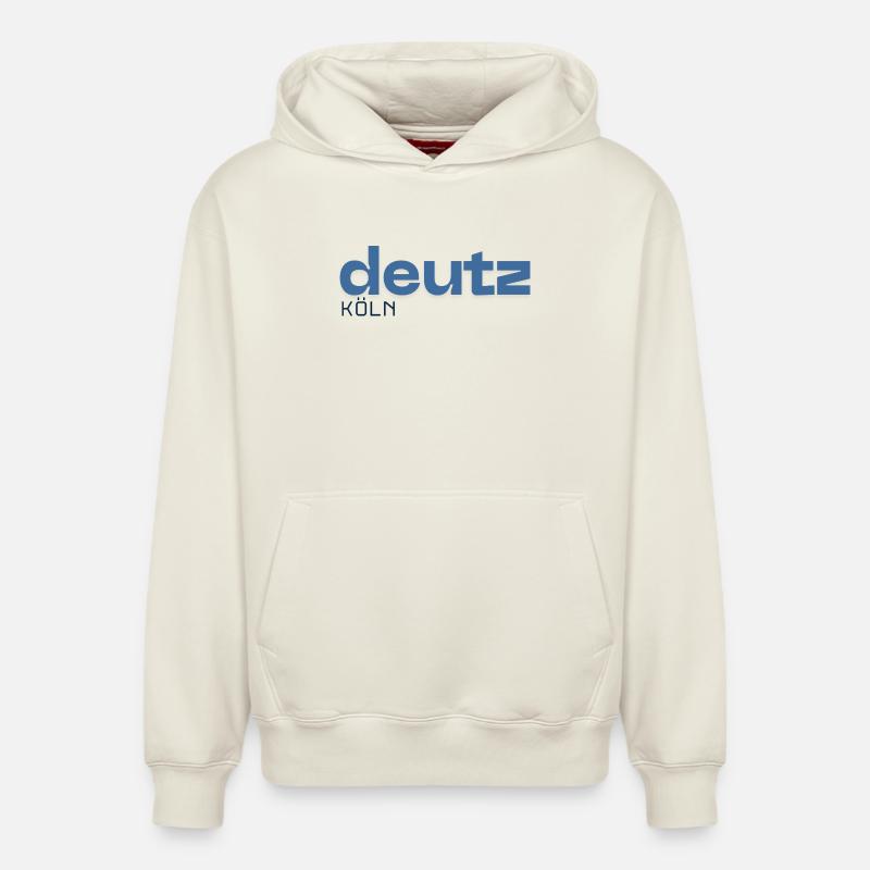 Deutz Cologne - Quartier - Sweat à capuche unisexe décontracté en coton biologique – de SPREAD - blanc cassé