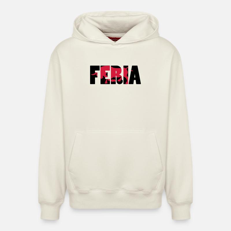 Feria - Sweat à capuche unisexe décontracté en coton biologique – de SPREAD - blanc cassé