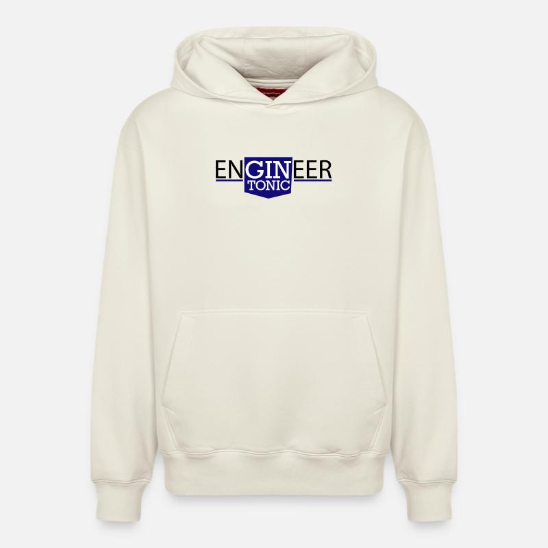 ingénieur - Sweat à capuche unisexe décontracté en coton biologique – de SPREAD - blanc cassé
