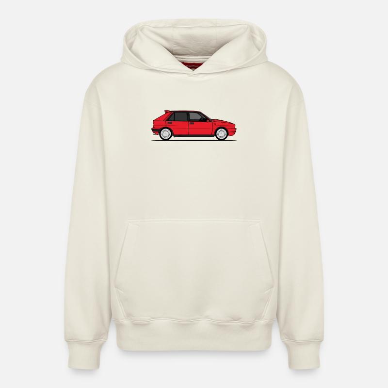 Delta Red - Sweat à capuche unisexe décontracté en coton biologique – de SPREAD - blanc cassé