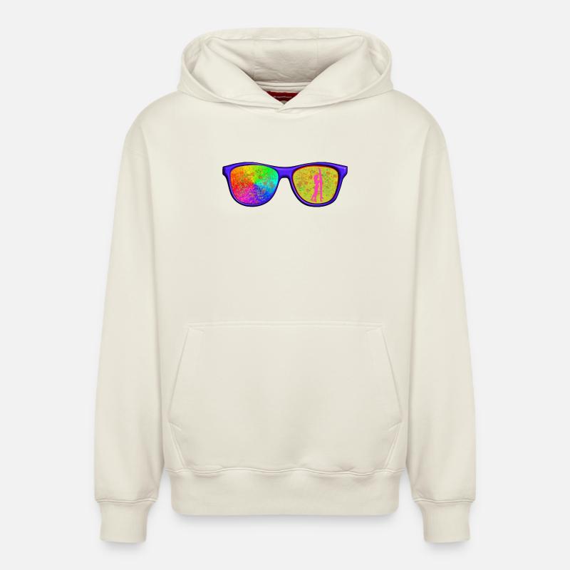 Casquette à lunettes - Sweat à capuche unisexe décontracté en coton biologique – de SPREAD - blanc cassé