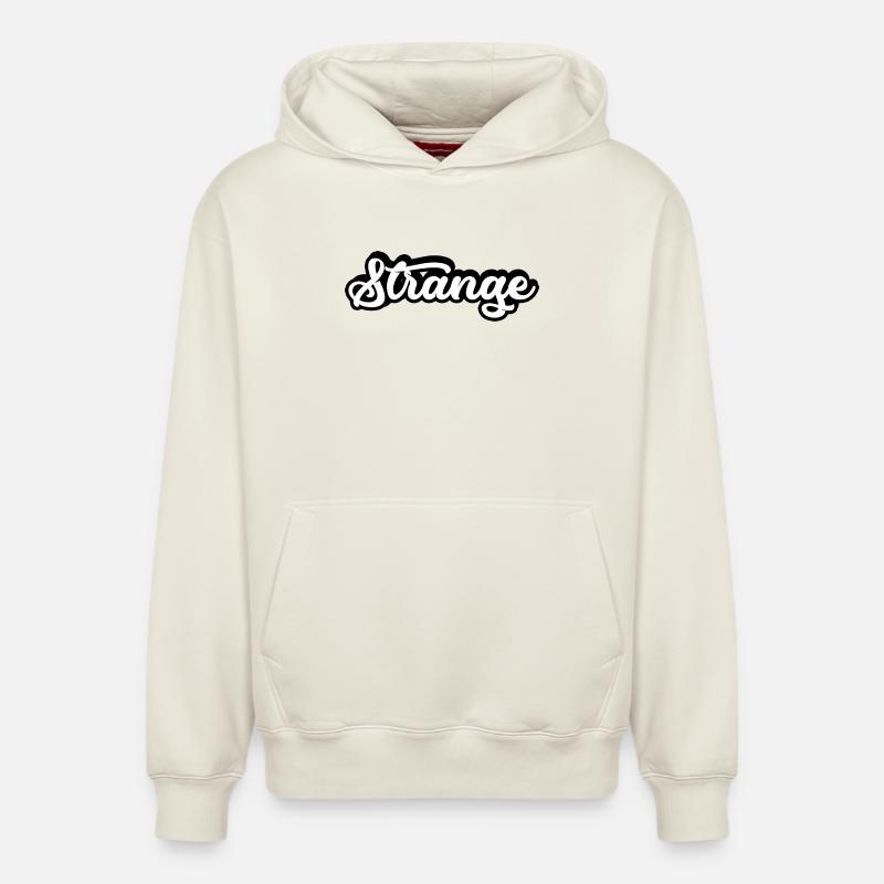 étrange étrange étrange étranger différent - Sweat à capuche unisexe décontracté en coton biologique – de SPREAD - blanc cassé
