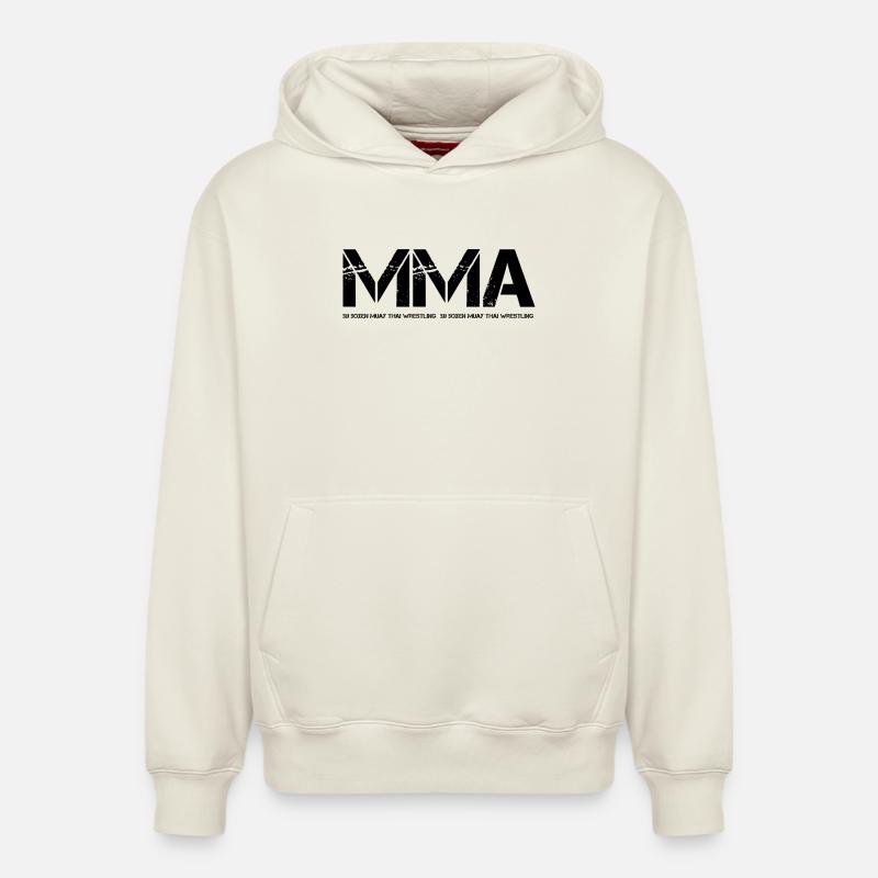 MMA - Sweat à capuche unisexe décontracté en coton biologique – de SPREAD - blanc cassé