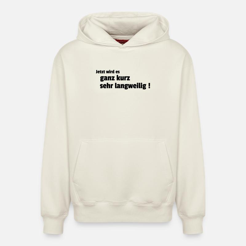 ennuyeux - Sweat à capuche unisexe décontracté en coton biologique – de SPREAD - blanc cassé