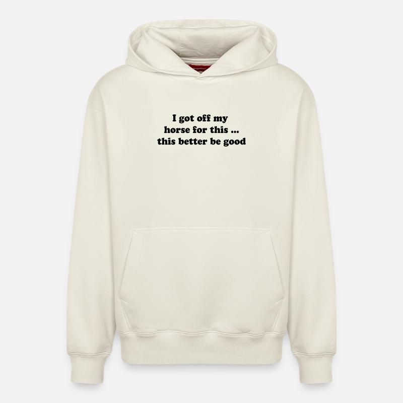 Pferd - Relaxed Unisex Organic Hoodie – von SPREAD - Naturweiß