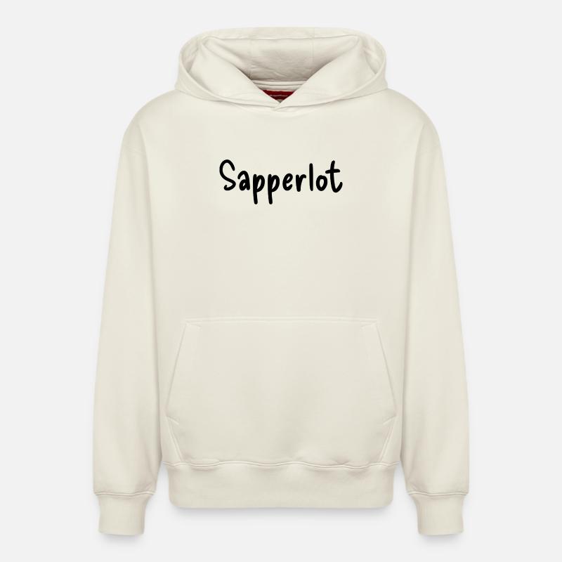 Sapperlot - Sweat à capuche unisexe décontracté en coton biologique – de SPREAD - blanc cassé