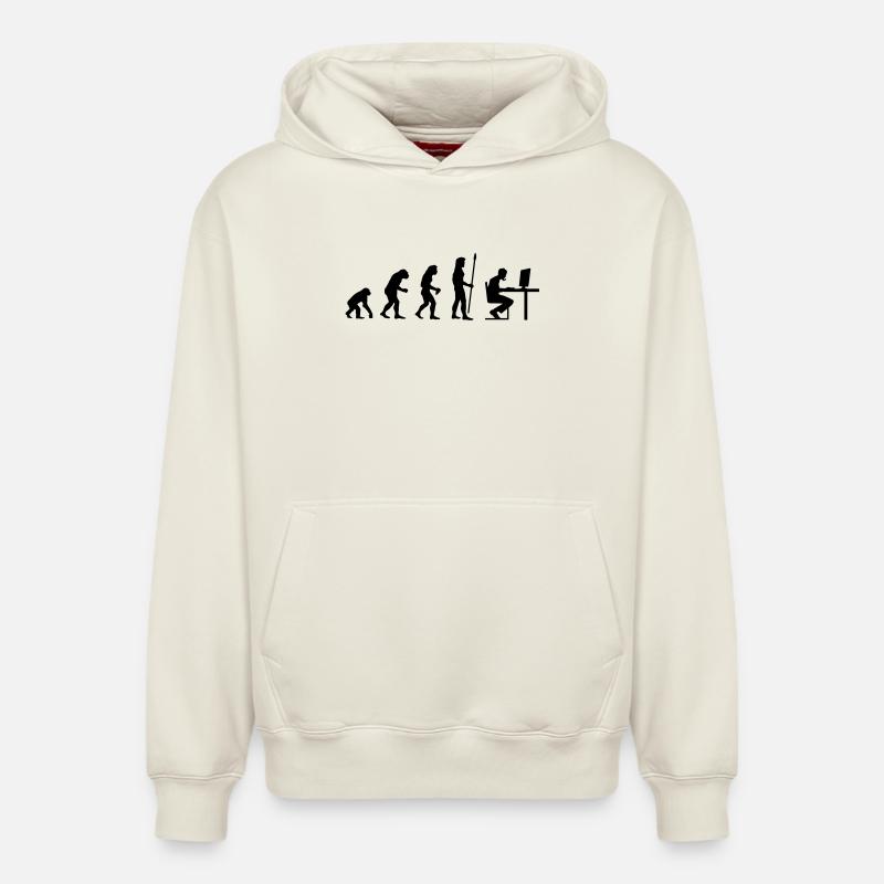 evolution_pc_gamer4 - Relaxed Unisex Organic Hoodie – by SPREAD - off white